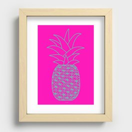 Ananas shock pink Recessed Framed Print
