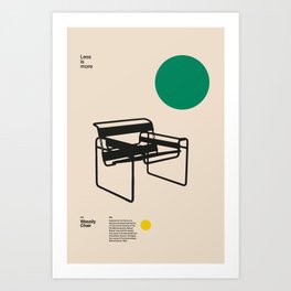 Poster Wassily Chair, Marcel Breuer, Minimal Furniture Bauhaus Design Art Print
