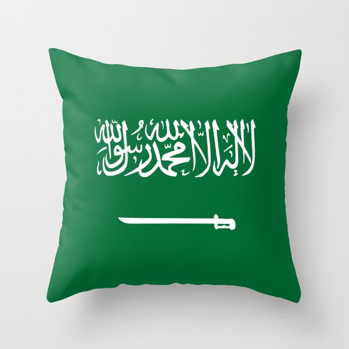 Saudi Flag of Saudi Arabia Throw Pillow