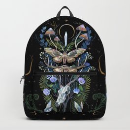 Deer Skull Crystals Garden Backpack