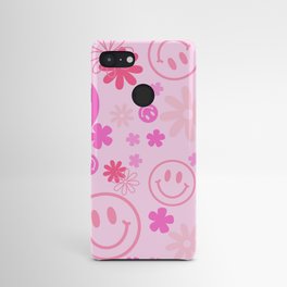 Retro Smiley Flower Print Android Case