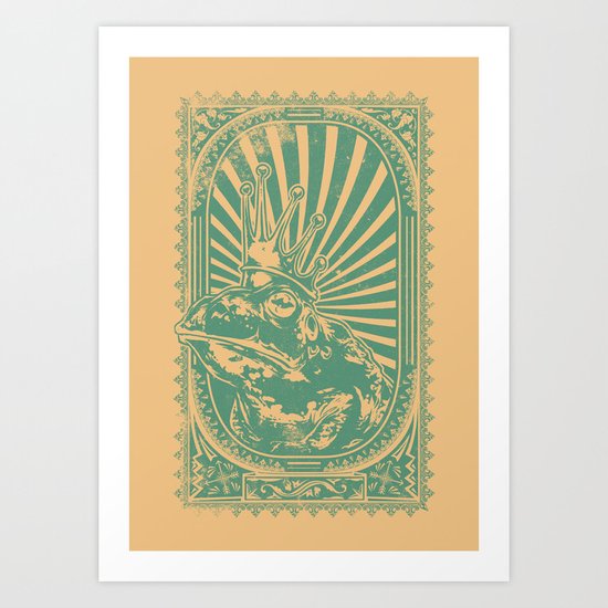 Frog king Art Print