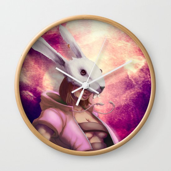 White Rabbit Galaxy Wall Clock