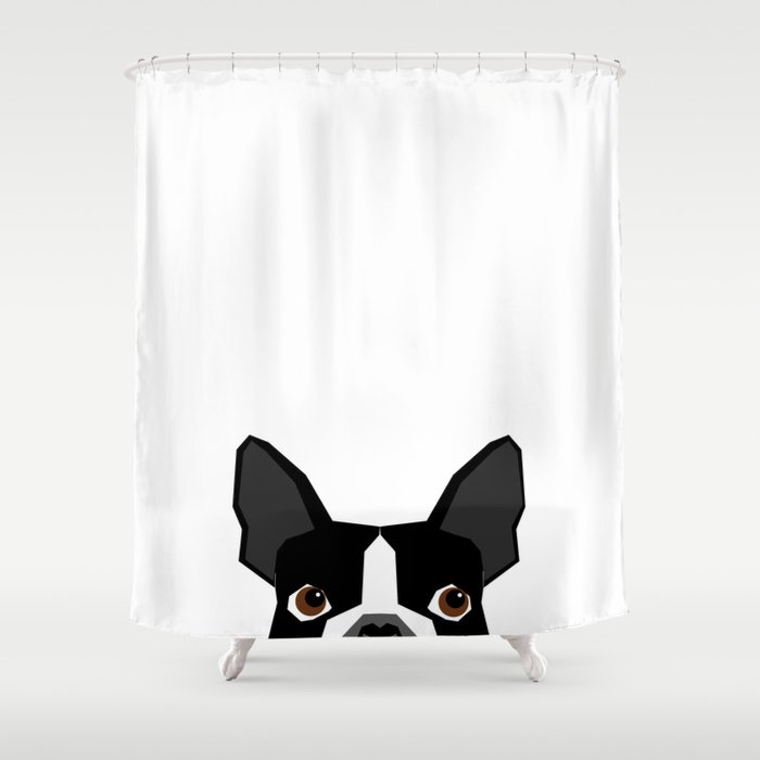 Boston Terrier Head Peeking Cute Dog Gifts Funny Must Haves Boston