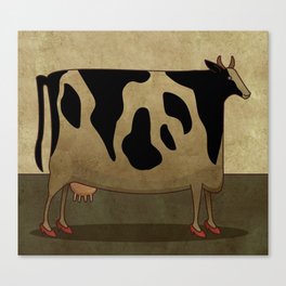 High Heel Cow Canvas Print