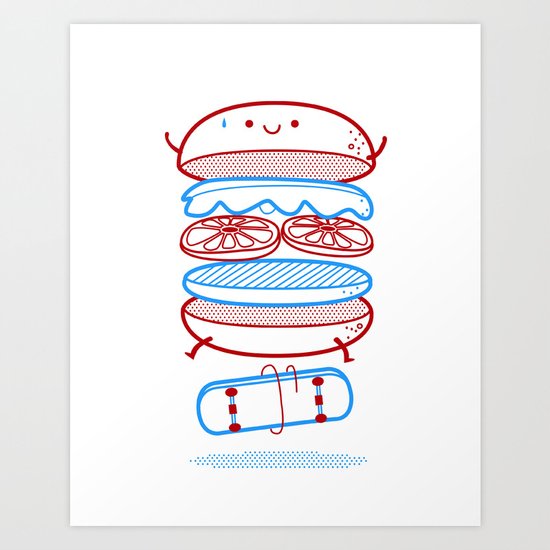 Street burger Art Print