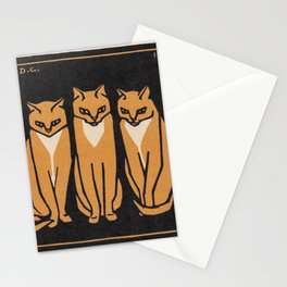 Three Cats Stationery Card