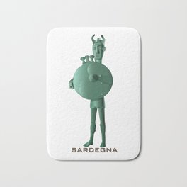 "Bronzetto nuragico" Sardegna (Sardinia) by Mommotti Bath Mat | Sardegna, Graphicdesign, Bronzetto, Nuraghe, Vector, Mommotti, Sardinia, Sardo, Nuragico, Digital 