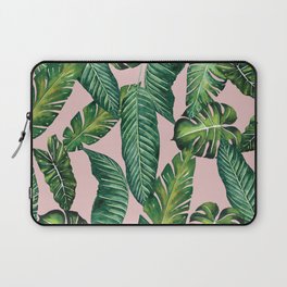 Jungle Leaves, Banana, Monstera II Pink #society6 Laptop Sleeve