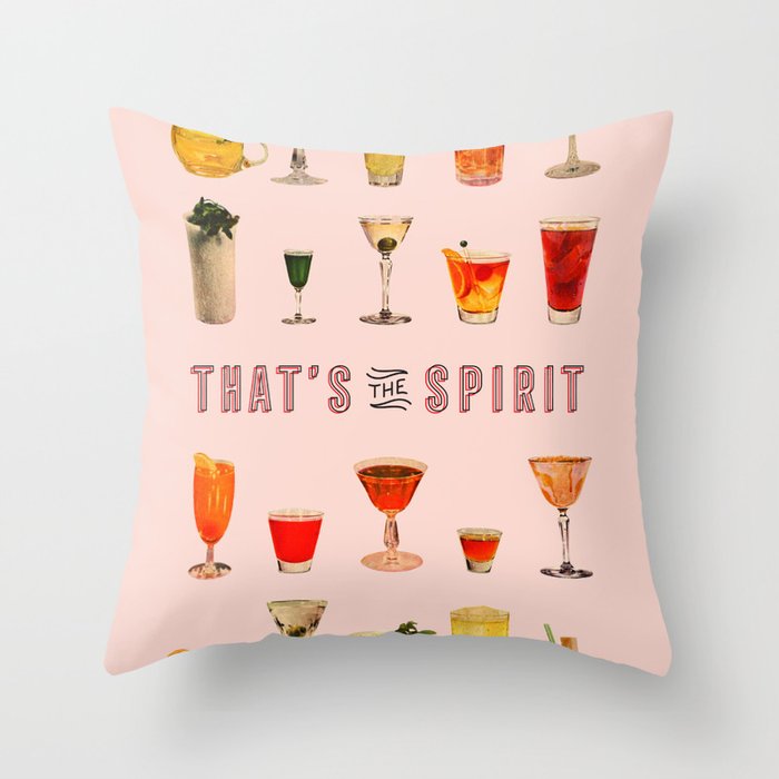 That's the Spirit (Pink) Throw Pillow
