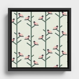 A flock of birds Framed Canvas