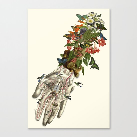 outreached anatomical collage art by Bedelgeuse Canvas Print