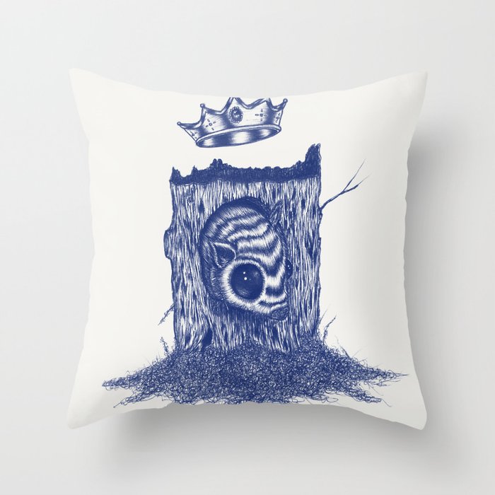 King of the Little Forrest Throw Pillow