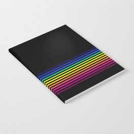 Tiny Rainbow on Black Notebook