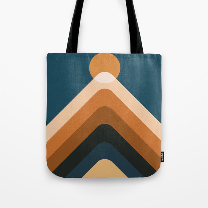 Abstraction_SUNRISE_SUNSET_LAYERS_MOUNTAINS_BOHEMIAN_POP_ART_0528A Tote Bag