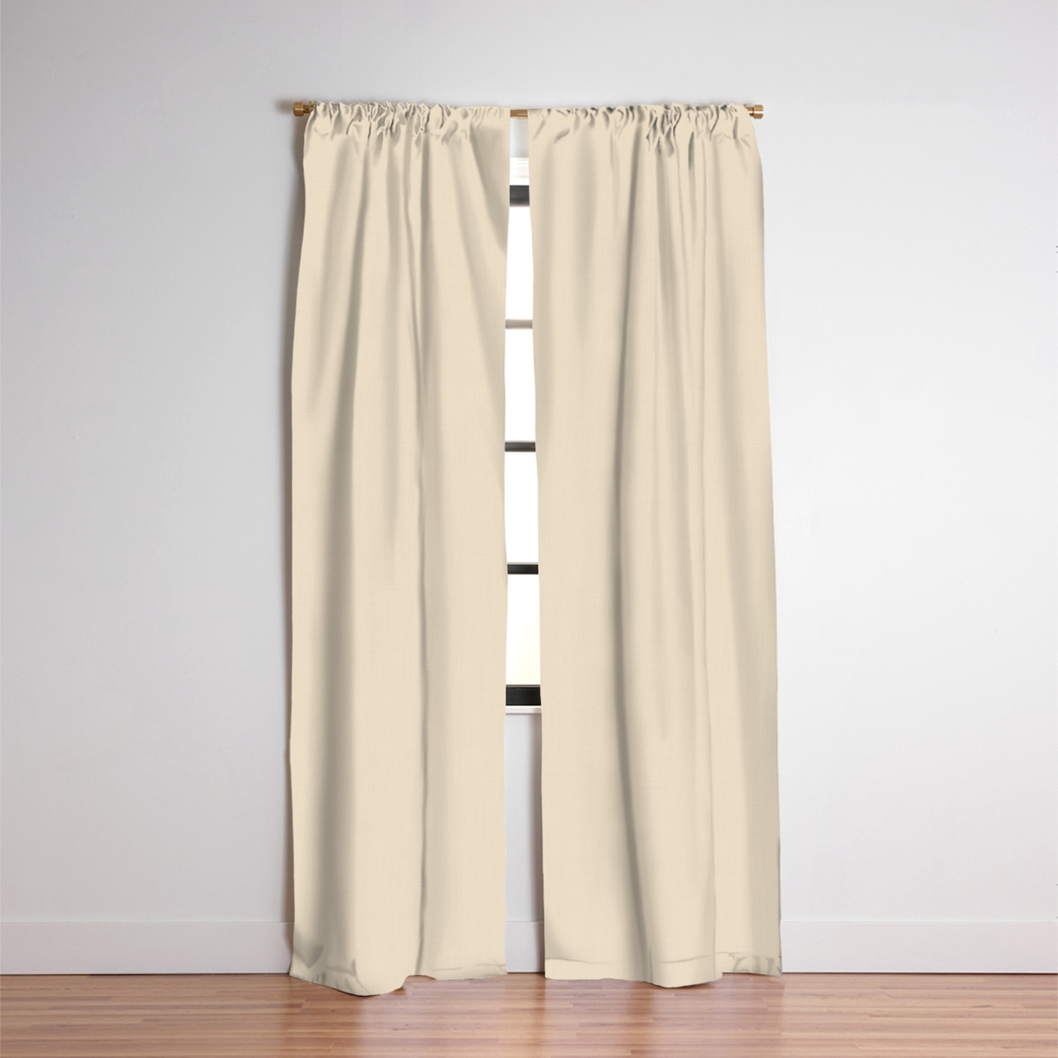 Solid Soft Champagne Pink White Color Blackout Curtain By