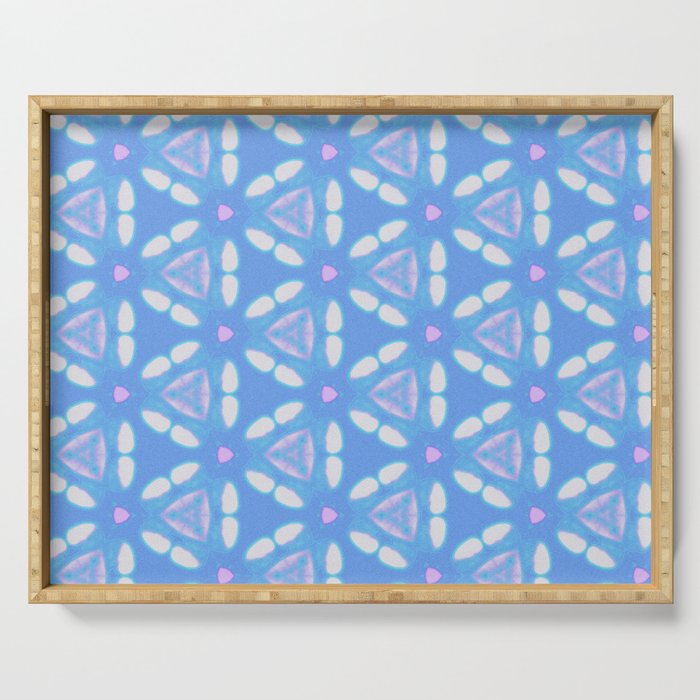 Blue triangles Serving Tray