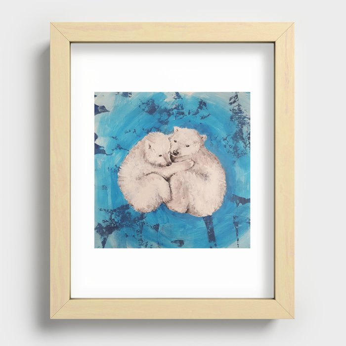 Polar Cuddle Recessed Framed Print