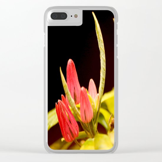 Exotic Colorful Flowers Clear iPhone Case