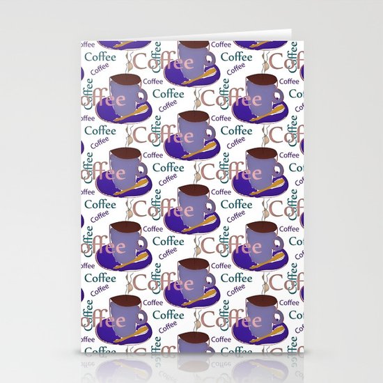 Coffee pattern (2) Stationery Cards