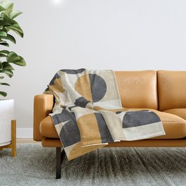 Mid century modern halfmoon pattern Throw Blanket