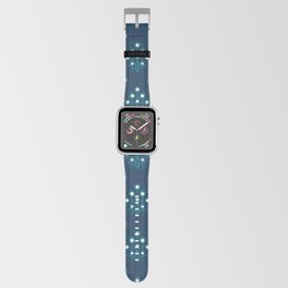 Art Deco geometric flowers - teal and indigo Apple Watch Band