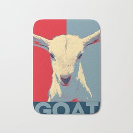 Goat Obama Hope Poster Remake Bath Mat