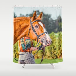 Horse head photo closeup Shower Curtain