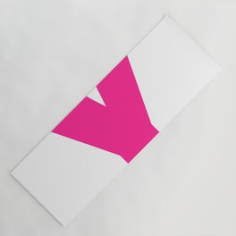 Y (Dark Pink & White Letter) Yoga Mat