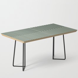 Stripes Pattern and Lines 14 in Sage Green Coffee Table