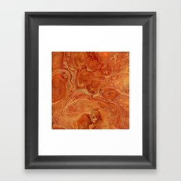 Burnt Orange Fire Lava Flow Framed Art Print