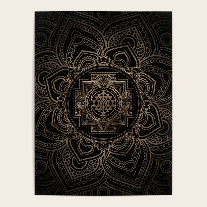 Golden Sri Yantra Sri Chakra In Lotus Poster By K9printart Society6 Sri yantra wallpapers is a free app for android published in the themes & wallpaper list of apps, part of desktop. golden sri yantra sri chakra in lotus poster by k9printart