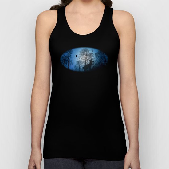 Deer in the snow Unisex Tank Top