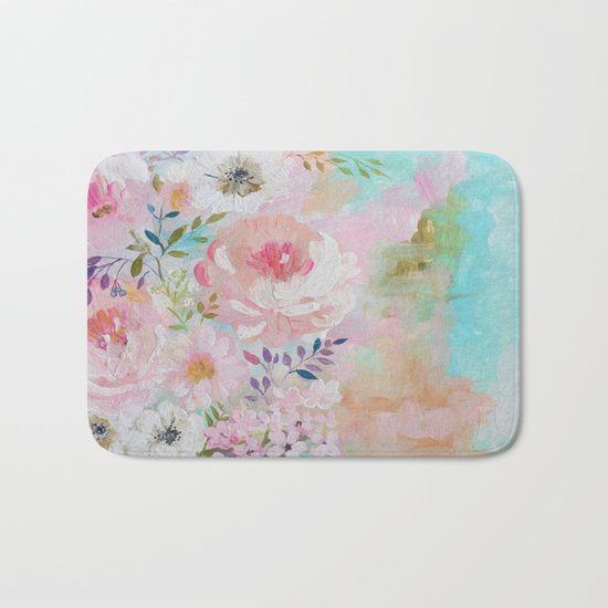 Acrylic rose garden Bath Mat