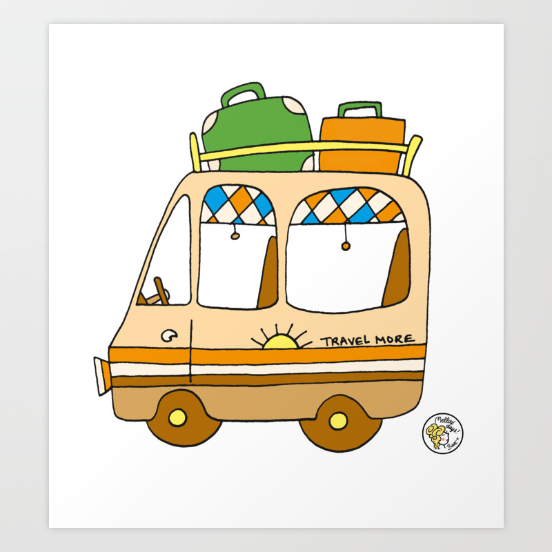 Campervan Vanlife Vintage Camping Art Print By Mellowdays Society6