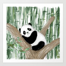 Sleeping Panda Art Print