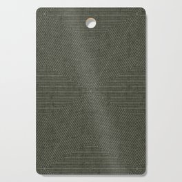 boho triangle stripes - olive green Cutting Board