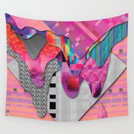 drippy pink Wall Tapestry
