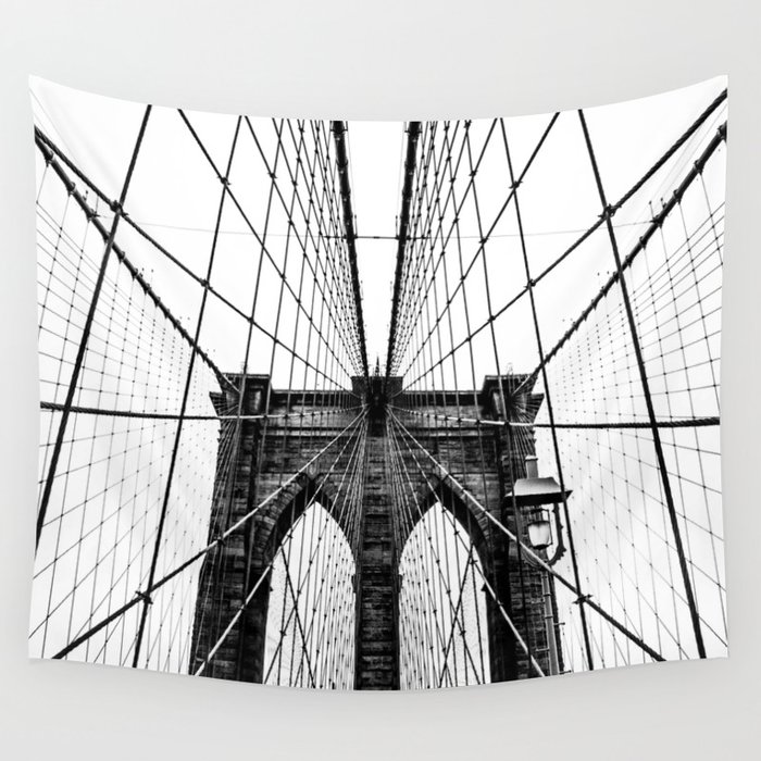 Brooklyn Bridge Web Wall Tapestry