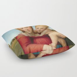 The Small Cowper Madonna, 1505 by Raphael Floor Pillow