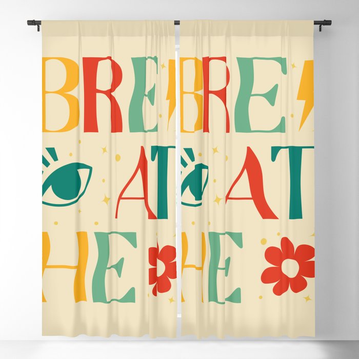 Breathe vintage Blackout Curtain