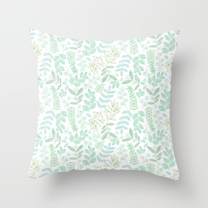 For the love of green Throw Pillow