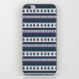 Peacock feathers and pansies horizontal pattern  iPhone Skin