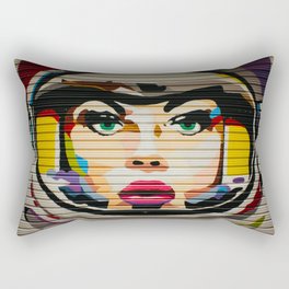 Female Astronaut Graffiti in Tokyo, Japan Rectangular Pillow