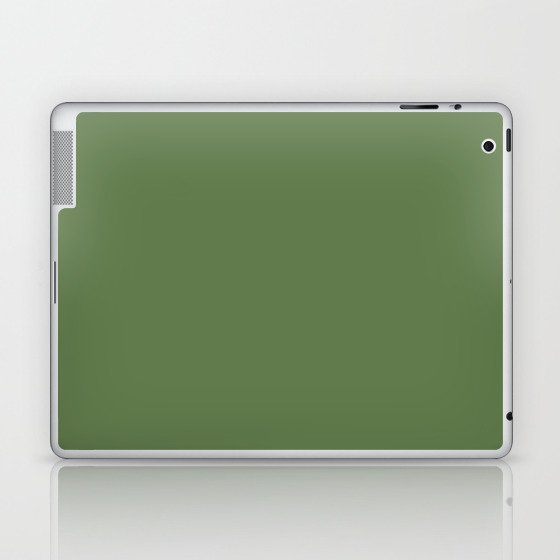 Dark Green Solid Color Pantone Campsite 18-0323 TCX Shades of Green Hues Laptop & iPad Skin