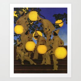 The Lantern Bearers by Maxfield Parrish Art Print