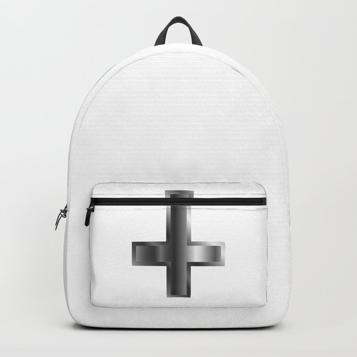 An inverted cross- The Cross of Saint Peter used as an anti-Christian and Satanist symbol Backpack