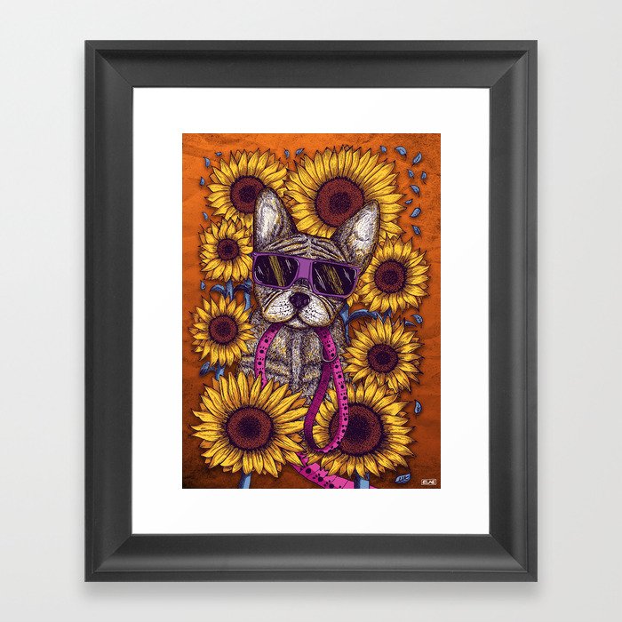 Summer Dog Framed Art Print