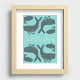 Save the Whales Recessed Framed Print