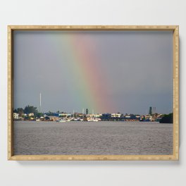 Rainbow over Sarasota Bay Serving Tray